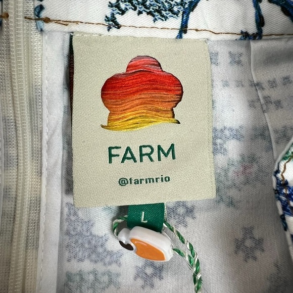 FARM Rio Romantic Bandanas Belted Shorts Large Summer Belted Cotton Paisley Boho - Picture 2 of 8